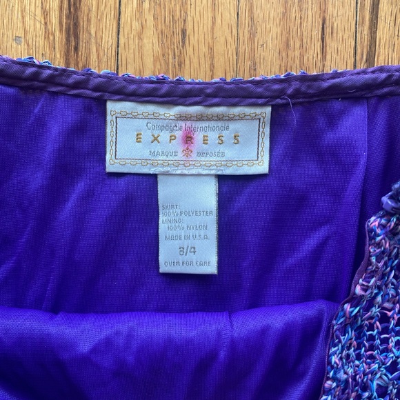 Vintage Express Crochet Mini Skirt - Picture 2 of 4